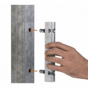 Verrou de sol - tige en aluminium - guide en aluminium blanc - Système quick-fix - toutes dimensions (n'existe plus en 9010)