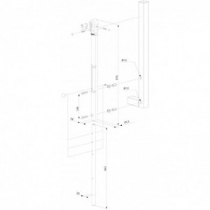 Verrou de sol en aluminium verrouillable par cylindre - blanc - RAL 9010