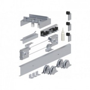 Kit fac pour portail Télescopique - jusqu'à 8 mètres de passage - Roue gorge en V Ø90mm