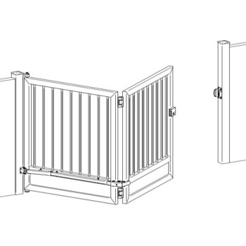 Mécanisme en kit pour portail pliant de 1,90m à 5m de largeur maximum - avec pivots à roulements - Bi-folding FAC