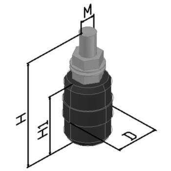 Olive de guidage cylindrique - Rouleau Nylon Ø30 H40 M12 - bande d'usure