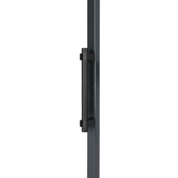 Bâton de maréchal double en aluminium RAL 9005 (noir) pour portail fixation quick-fix pattes à 0°