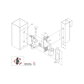 Charnière Locinox porte porte métallique - réglage 3 dimensions - acier galvanisé