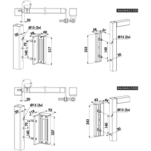 Ventouse électromagnétique - Force 500kg - RALZILV - Sans poignées