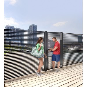 Charnière 180° à double roulement réglable - grise - génération 1