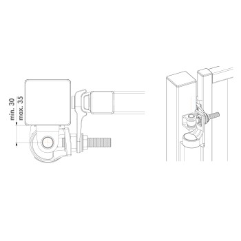 Ferme portail et porte hydraulique 180° RHINO Locinox - couleur Argent - à-coup final réglable