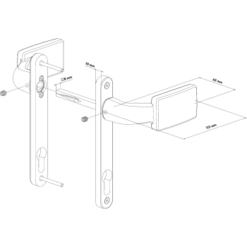 Poignée spéciale ref 3006fix Locinox