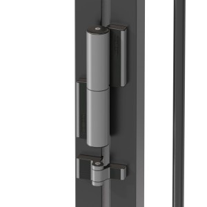 Ferme-portail hydraulique et charnière 180° pour portails jusqu'à 75kg TIGER Locinox - noir