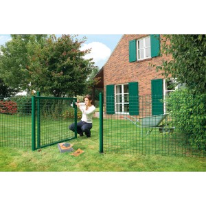 Gâche en nylon verte Locinox pour portillon de jardin - tube rond ø60mm