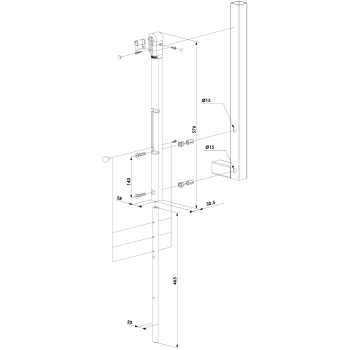 Verrou de sol en aluminium verrouillable par cylindre - blanc - RAL 9010