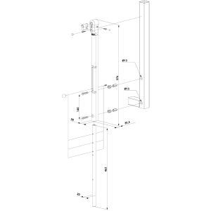 Verrou de sol en aluminium - verrouillage par cylindre - KEYDROP Locinox - noir