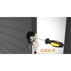 Serrure à encastrer tout INOX - FORTYLOCK - axe de 20 mm pour profils de 40mm et plus