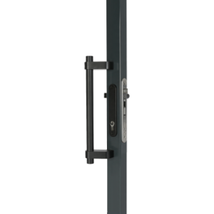 Bâton de maréchal en aluminium RAL 9005 (noir) pour portail fixation quick-fix pattes à 60°