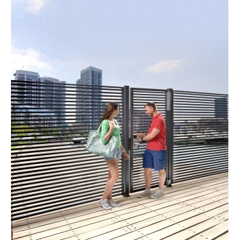 Charnière avec ferme-porte réglable intégré Locinox - portes 150KG max - noire - génération 1