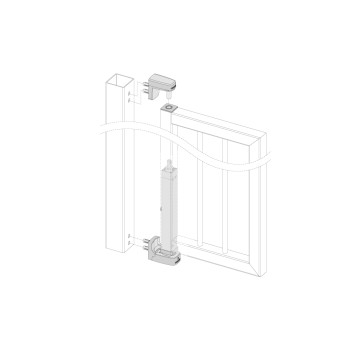 Ferme-portail Hydraulique, intégré et réversible