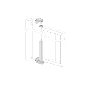 Ferme-portail Hydraulique, intégré et réversible