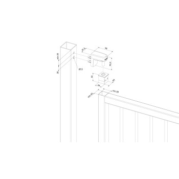 Ferme-portail Hydraulique, intégré et réversible
