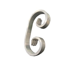 Volute en aluminium 14x5mm - 60x115H (queue de carpe)