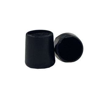 Embout plastique NOIR enveloppant pour tube rond Ø14mm