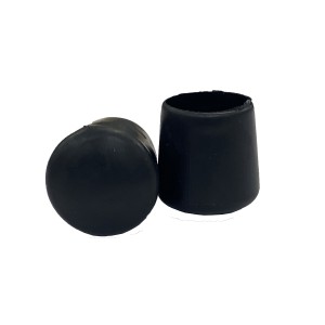 Embout plastique NOIR enveloppant pour tube rond Ø18mm