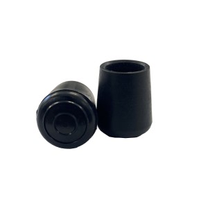 Embout plastique NOIR enveloppant pour tube rond Ø10mm