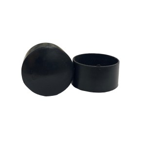 Embout plastique NOIR enveloppant pour tube rond Ø35mm