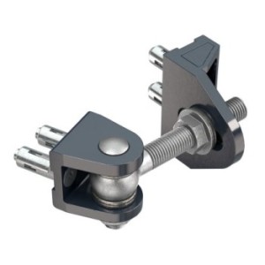 Charnière à visser avec réglage quadridimensionnel - Eyebolt M16 - Oreille en U à visser, fixation Quick-Fix & GRIP fixation