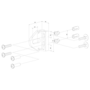 GRIP à visser avec vis male et femelle en RAL 6005 -  M16