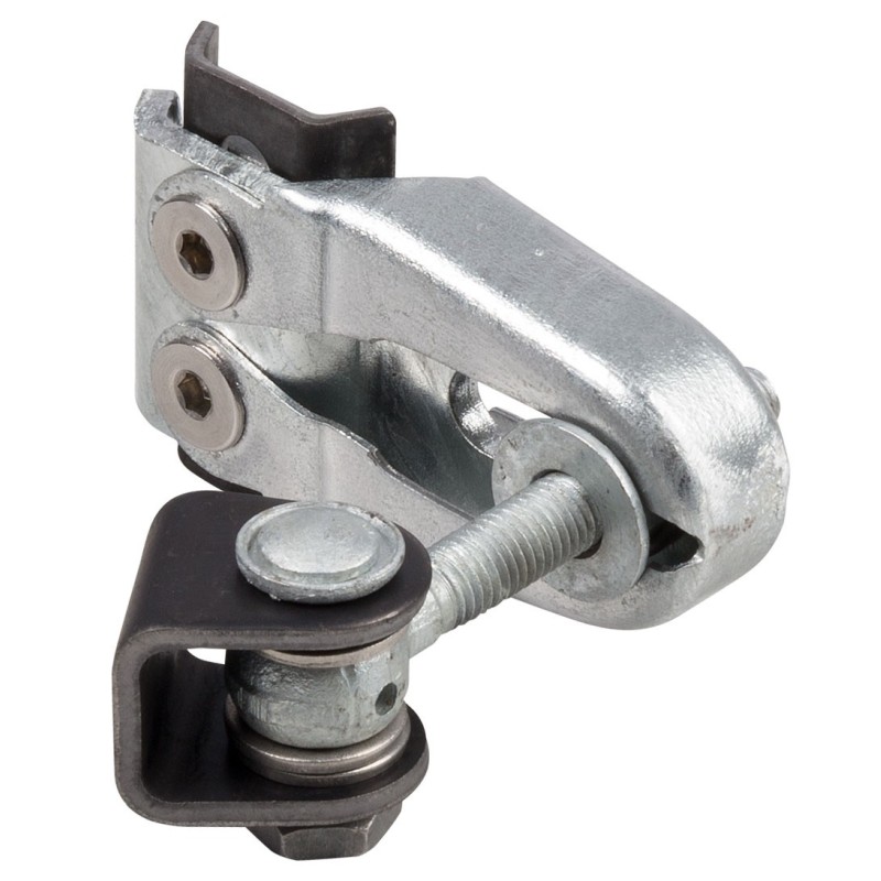 Charnière 180° avec système anti-dégondage - en acier brut - M12 Boulon à oeil 90 mm - (Vendu à l'unité)