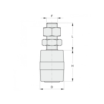 Olive de guidage cylindrique Ø25mm pour portail coulissant - Rouleau Nylon Hauteur 32mm - M14