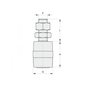 Olive spéciale Ø 52mm pour portail lourd H48 M20