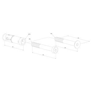 Kit de fixation murale pour gâches Locinox