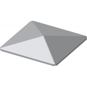 Chapeau carré sans bords (acier brut) 150x150mm