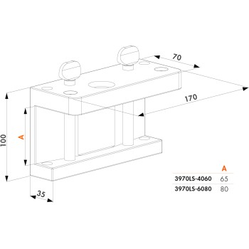 Gabarit de percage pour serrures Locinox LSBZ - pour tubes de 40 à 60mm