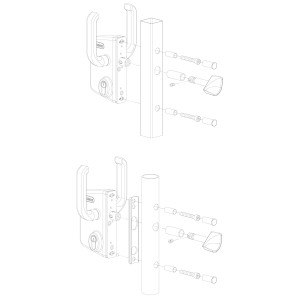 Serrure pour portail coulissant LSKZ Locinox - noire - pour tube de 60mm