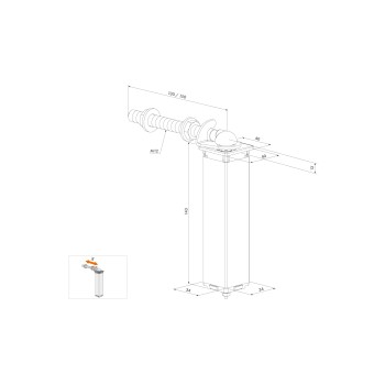 Paire de gonds à ressort Locinox Swing 40 - Longueur 150mm - pour tube de 40x40mm