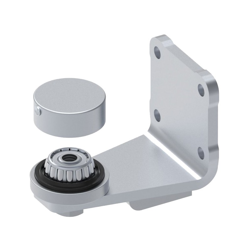 Pivot inférieur ø50mm à souder - sur platine à visser - pour portail pivotant pliant Bi-folding