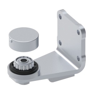 Pivot inférieur ø50mm à souder - sur platine à visser - pour portail pivotant pliant Bi-folding