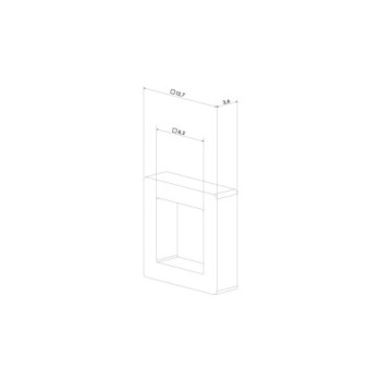 Carré en aluminium pour les coffre Locinox | pour immobiliser une poignée en carré de 8