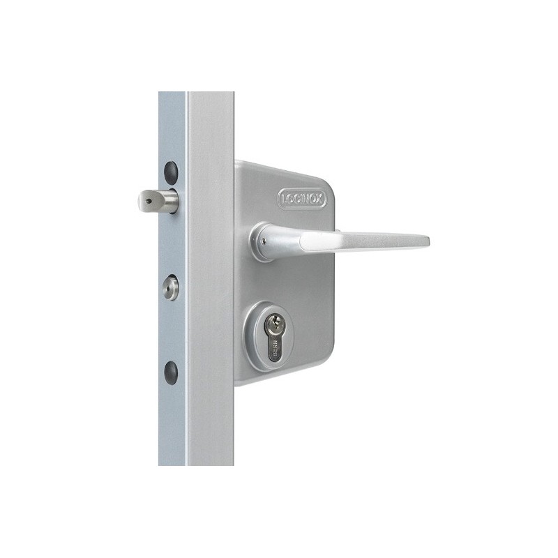 Serrure argent   profil 100 110 120 entr.60mm