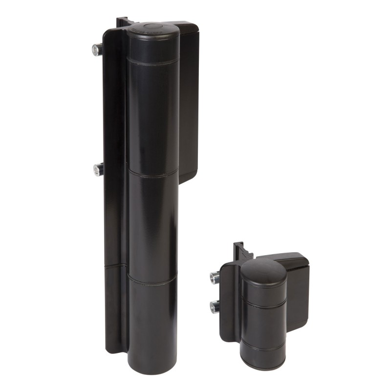 Charnière avec ferme-porte réglable intégré Locinox - portes 150KG max - noire - génération 1