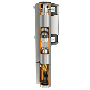 Charnière avec ferme-porte réglable intégré Locinox - portes 150KG max - noire - génération 1