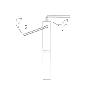 Paumelle à visser poussante pour porte et portillon KIDDYLOCK - avec ressort - inox 304 - gauche