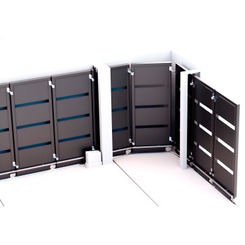 Kit d'accessoires pour portail coulissant sectionnel à courbe - ouverture de 6,75m - FAC RADIUS Optimum