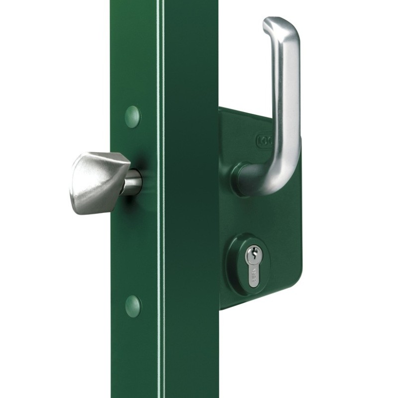 Serrure Locinox pour portail coulissant - gris anthracite RAL 7016- pour tube de 60mm