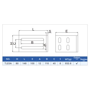 Equerre de fixation pour gâche de réception de portail coulissant - compatible référence IMP-MD02B