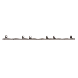 Crémaillère PVC noire armée avec carré en acier pour portail coulissant - L'ORIGINALE - longueur 1m - 6 fixations basses