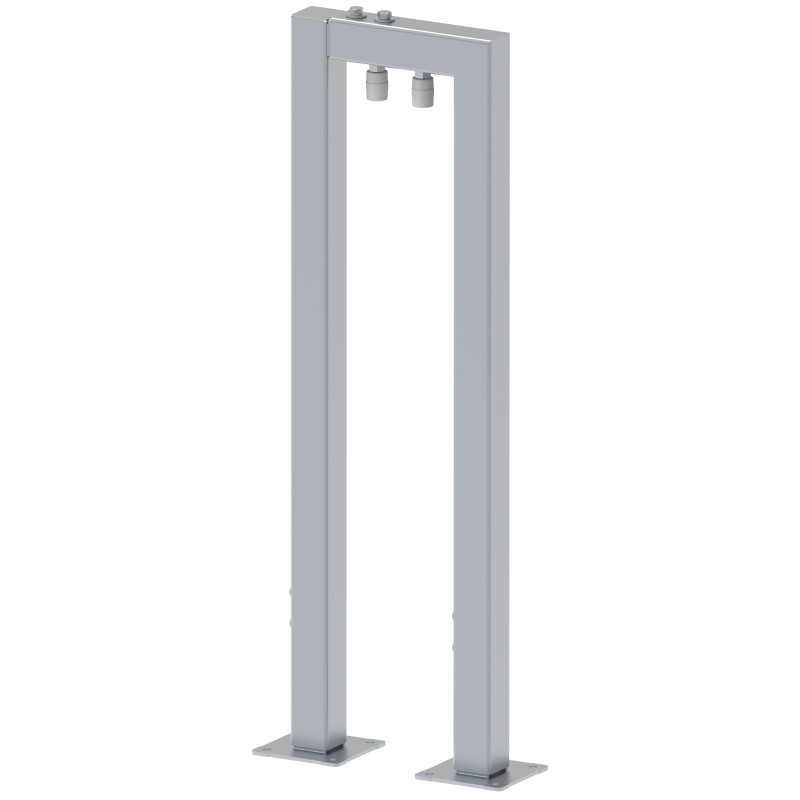 Portique pour portail coulissant - réglable en hauteur et largeur - pour fixation au sol