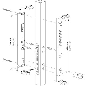 Installation du clavier VERA compatible serrures Locinox FORTYLOCK, FIFTYLOCK, SIXTYLOCK, EIGHTYLOCK