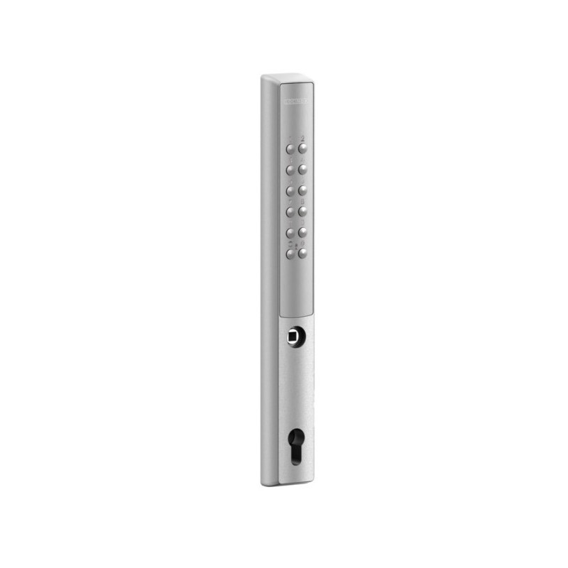 Serrure électronique VERA-50-VSZ-1-SILV argent pour profils 50 mm avec clavier à code Serrure électronique VERA-50-VSZ-1-SILV argent pour profils 50 mm avec clavier à code
